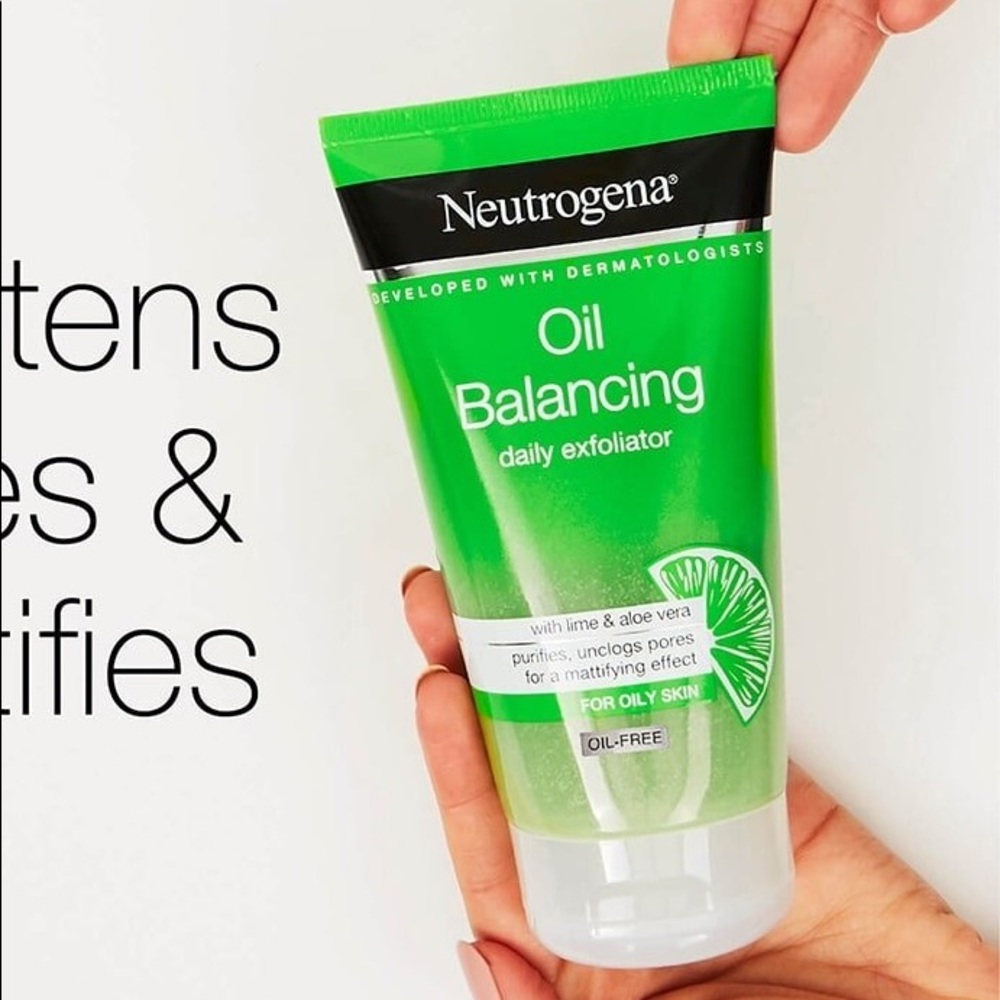NWT Neutrogena Oil Balancing Daily Exfoliator Lime Aloe Vera Oily Skin RARE